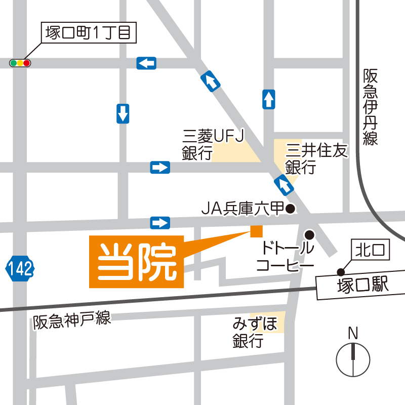 兵庫県尼崎市の『なかじま脳神経外科クリニック』地図